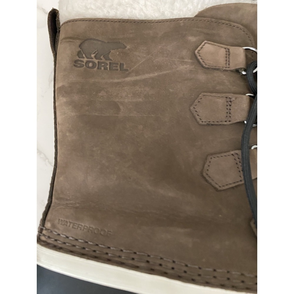 Sorel Caribou Waterproof Winter Boots Men's Sz 12 Brown Suede Insulated Snow - Picture 2 of 15